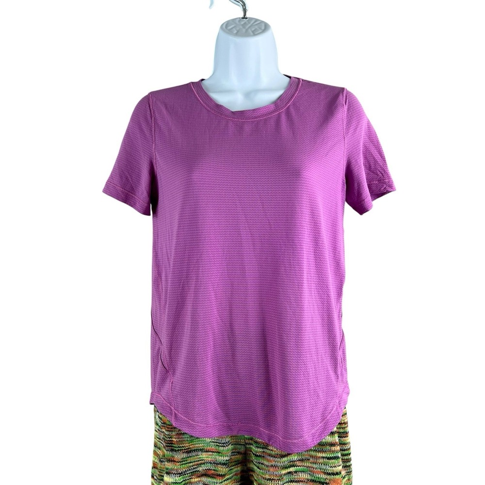 Lululemon Shirt‎ Womens Size 8 Purple Swiftly Breathe Activewear